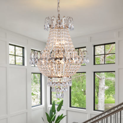 Luxurious Gold Crystal Chandelier - Living Room Lighting