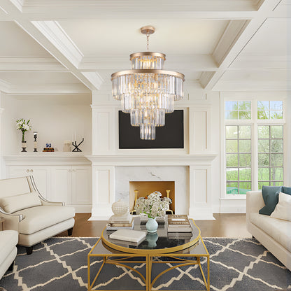 Luxury Gold Crystal Chandelier - Dining Room Lighting