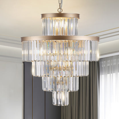 Luxury Gold Crystal Chandelier - Dining Room Lighting