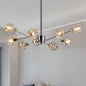 28" Modern Crystal Chandeliers, 9 Lights Chrome Chandelier for Living Room Bedroom, Dining Room Chandelier Over Table, Kitchen Light Fixtures (Bulbs Not Included)