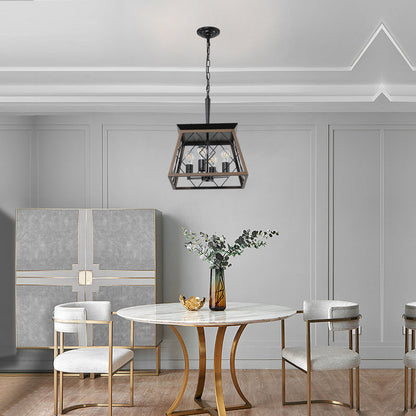 Farmhouse Iron Chandelier for Dining Room Kitchen Decor