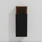 CC1014S110.309 Black & Walnut Bathroom Floating Side Cabinet, Wall-mounted Storage Cabinet for Small Space, KD