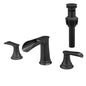 Bathroom Faucets for Sink 3 Hole ORB 8 inch Widespread Bathroom Sink Faucet with Pop Up Drain Double Lever Handle Faucet Bathroom Vanity Faucet Basin Mixer Tap Faucet with Hose