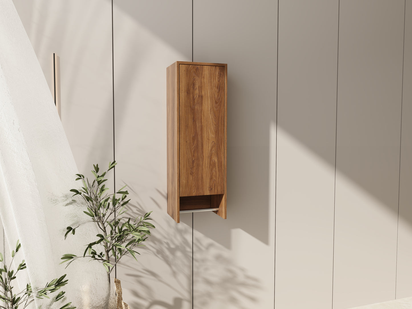 Wall Mounted Bathroom Cabinet - 12 Inch Soft Close Storage