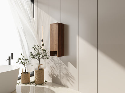 Wall Mounted Bathroom Cabinet - 12 Inch Soft Close Storage