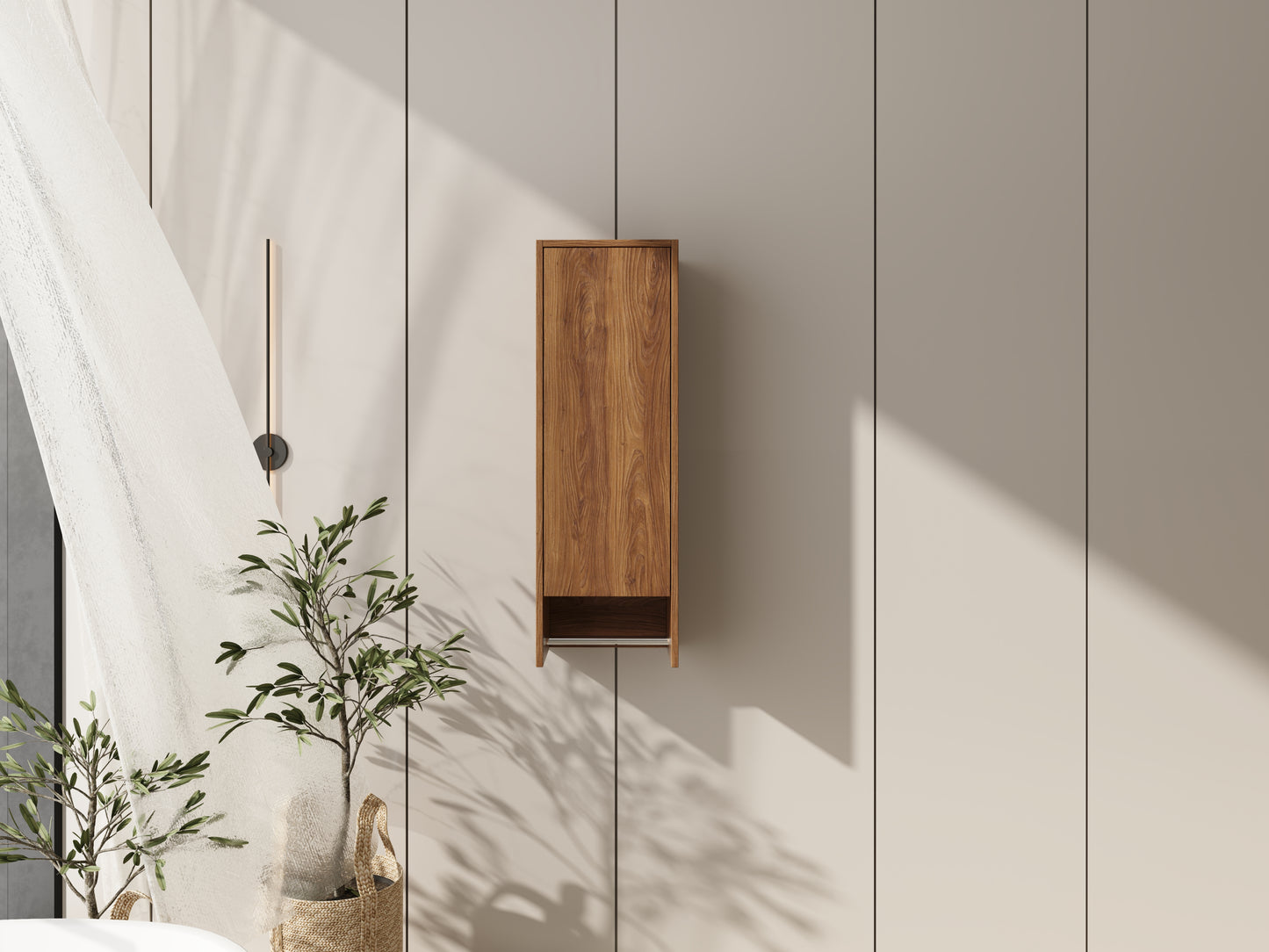 Wall Mounted Bathroom Cabinet - 12 Inch Soft Close Storage