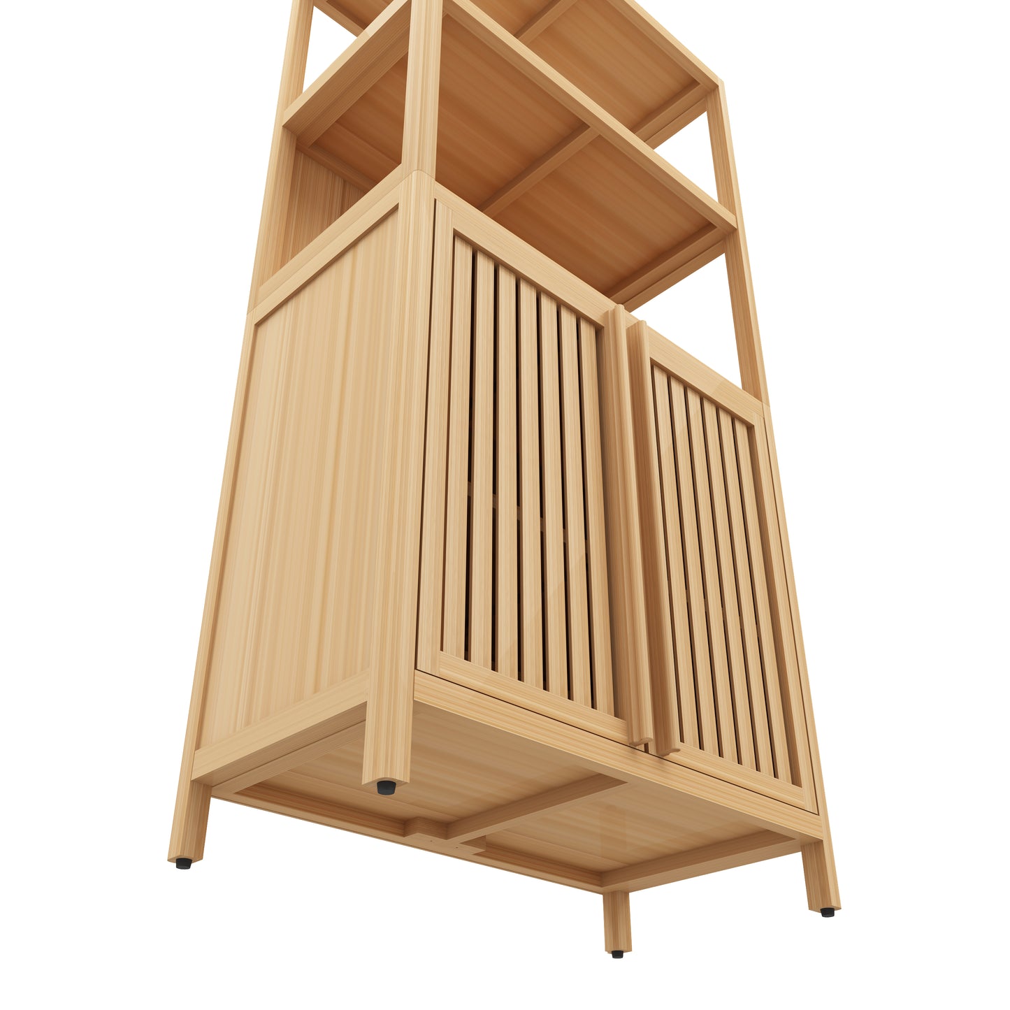 Bamboo Bathroom Storage Cabinet - 2 Door Organizer