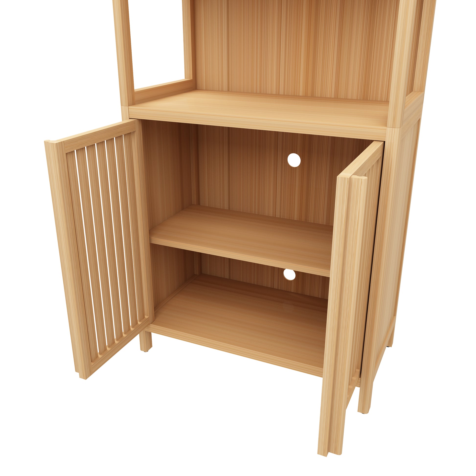 Bamboo Bathroom Storage Cabinet - 2 Door Organizer