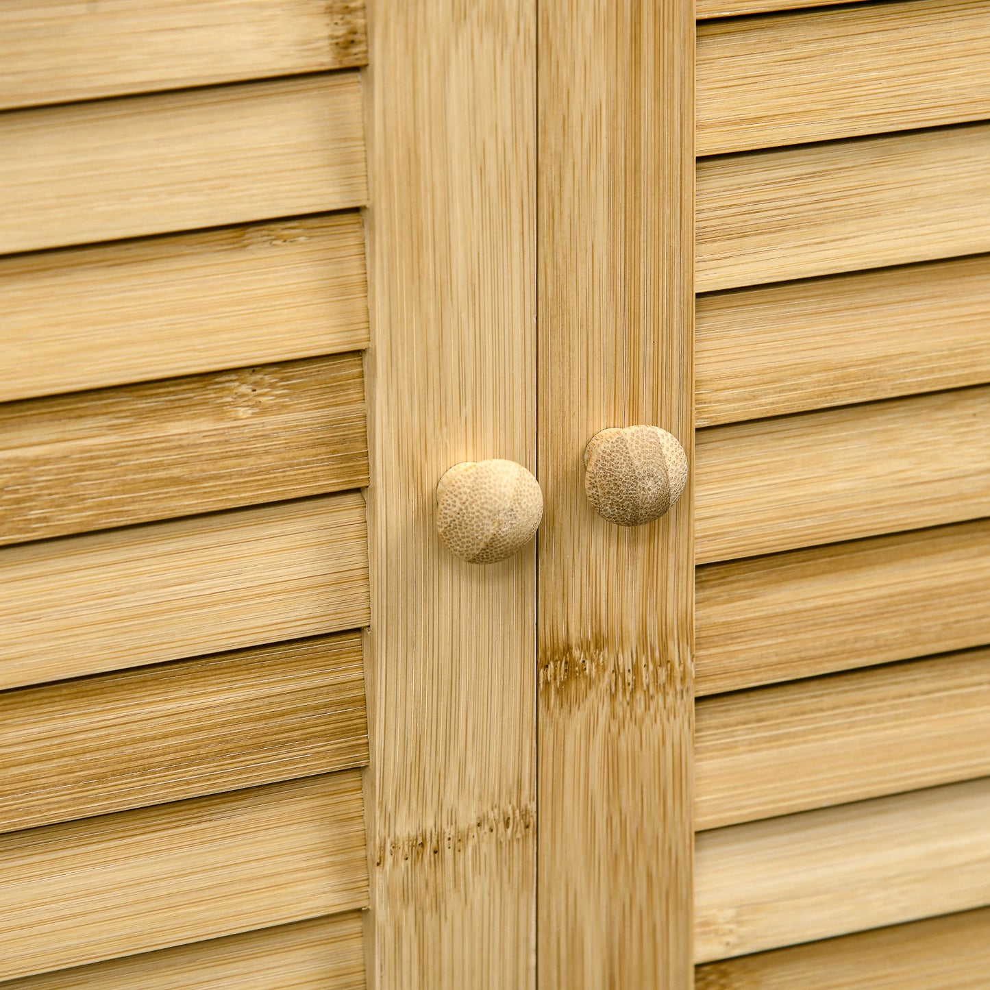 Bamboo Bathroom Storage Cabinet - 36" Tall Organizer