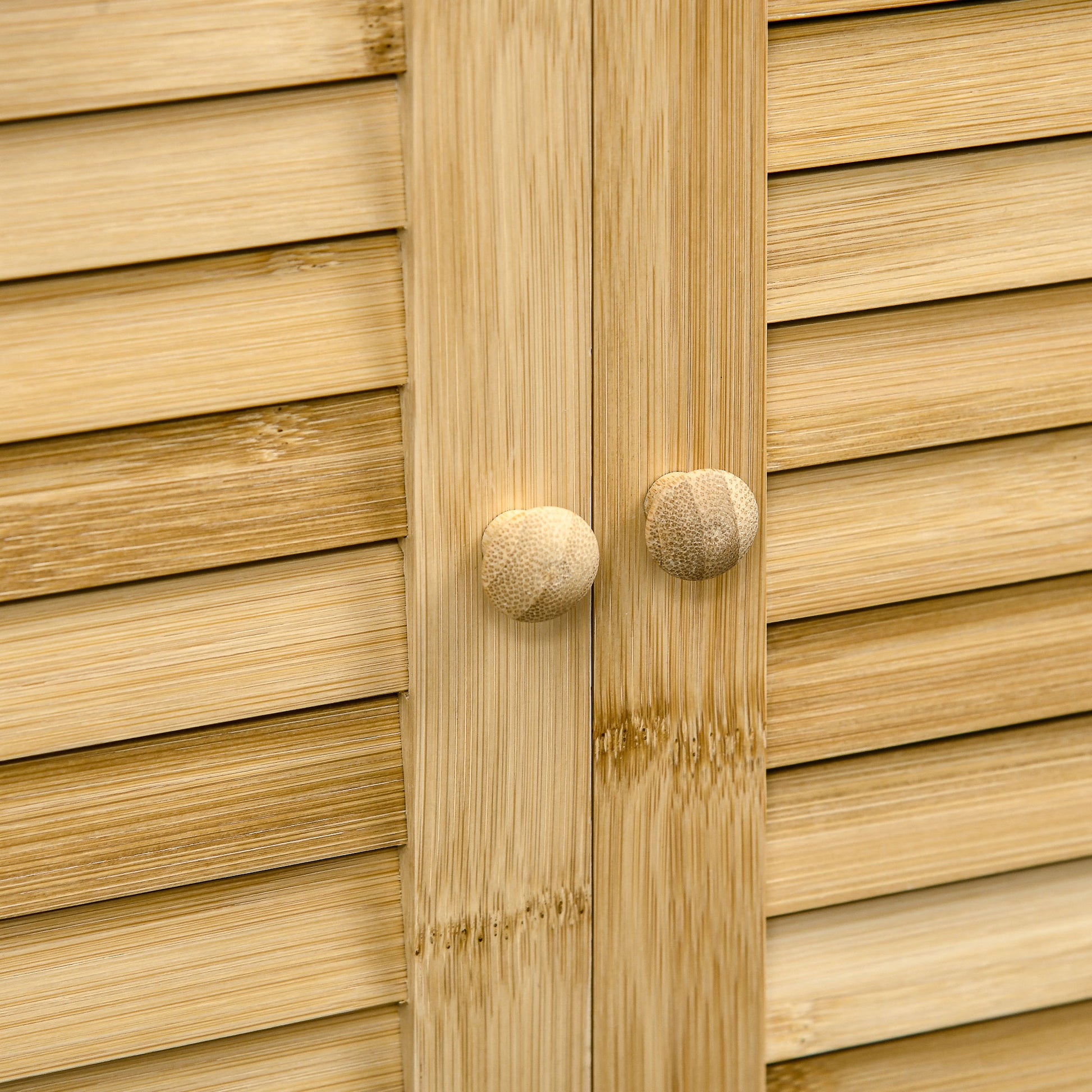 Bamboo Bathroom Storage Cabinet - 36" Tall Organizer