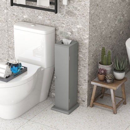 Gray Bathroom Storage Cabinet - Toilet Paper Organizer