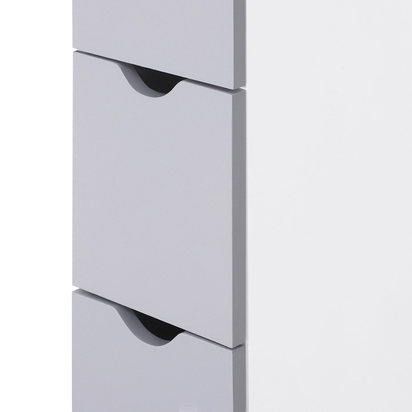 Small White Bathroom Storage Cabinet - MDF