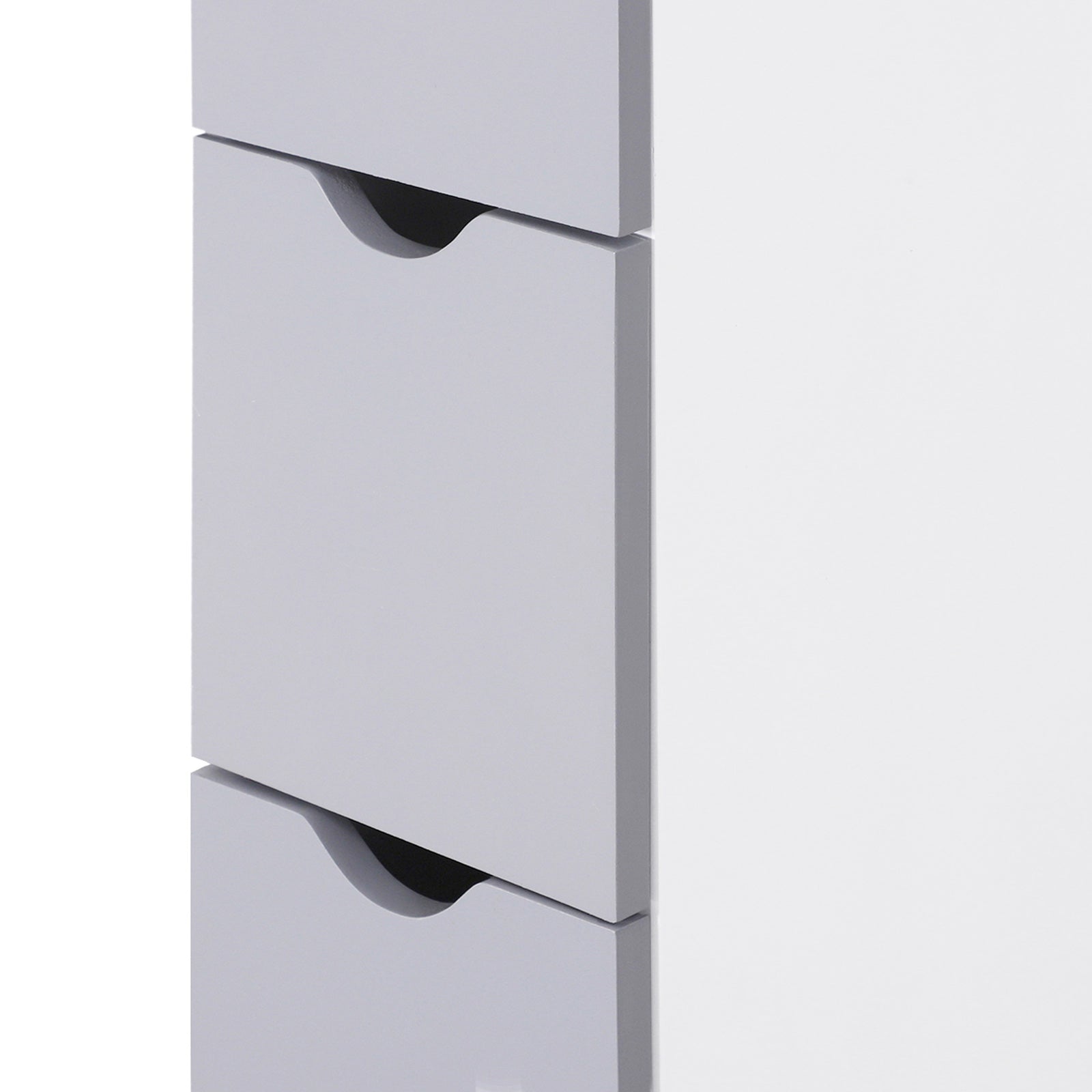 Small White Bathroom Storage Cabinet - MDF