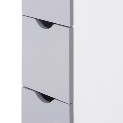 Small White Bathroom Storage Cabinet - MDF