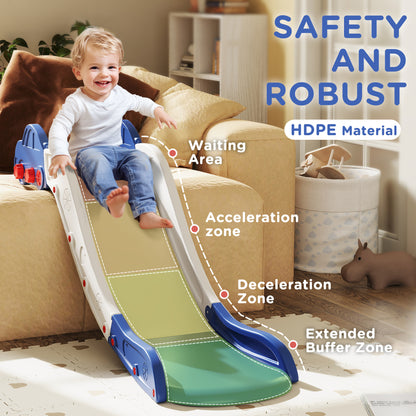 63" Blue HDPE Toddler Slide - Bed Sofa Slide