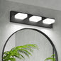 LED Modern Bathroom Vanity Light Fixtures (3-Light, 20-Inch), Matte Black Modern Acrylic Bathroom Wall Lighting Fixtures Over Mirror (Cool White 6000K)