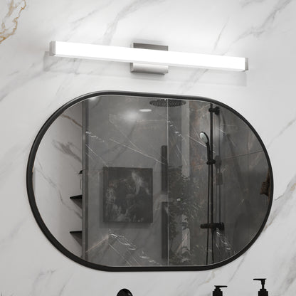 Bathroom Vanity Light Brushed Nickel Square LED 33inch 18W 6000K Cool White Light Wall Bar Lighting Fixtures Over Mirror