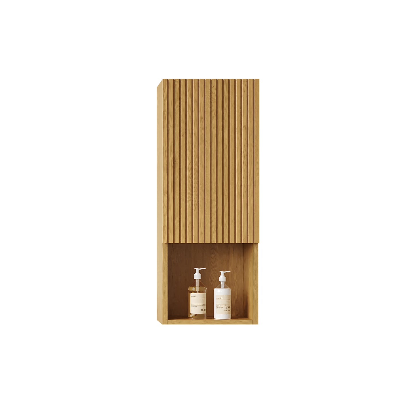 MITCH 35" Tall Bathroom Wall Mounted Cabinet, Narrow Storage Cabinet with Door and Shelves, Suitable for Small Spaces, Applicable to Bathroom, Living Rooms and Laundry, Corolla Oak Woodgrain Color