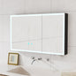 LED bathroom medicine cabinet with single-color white light,Anti-fogging ,Easy to install Aluminum cabinet.(39.37*23.62 Two Door)