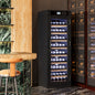 Intelligent Temperature-Controlled Multi-Tiered Black Grape Wine Cabinet