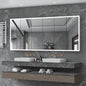LED Lighted Medicine Cabinet with Mirror, 96*40Inches Bathroom Mirror Cabinet with Lights,Recessed or Wall Mounted, 3 Color TemperaturesAnti-Fog