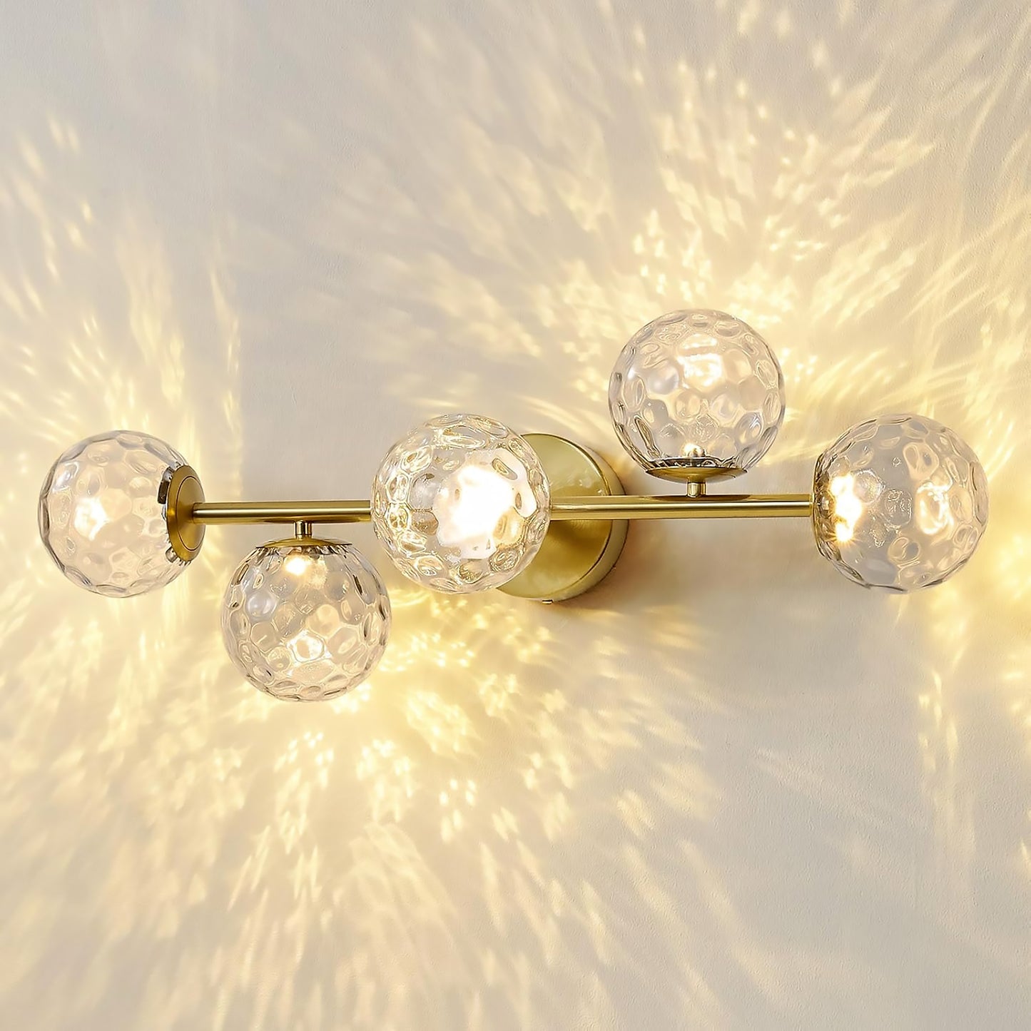 Gold Bathroom Vanity Light Fixtures 5 Lights Modern