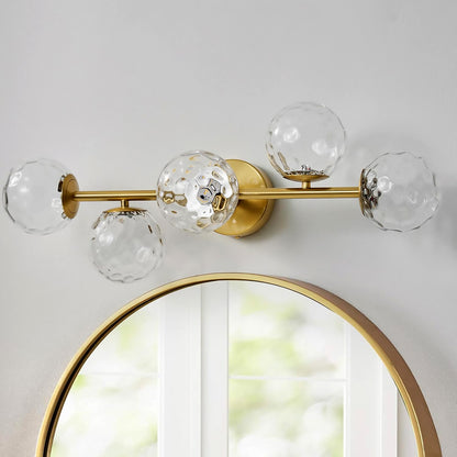 Gold Bathroom Vanity Light Fixtures 5 Lights Modern