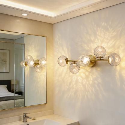 Gold Bathroom Vanity Light Fixtures 5 Lights Modern