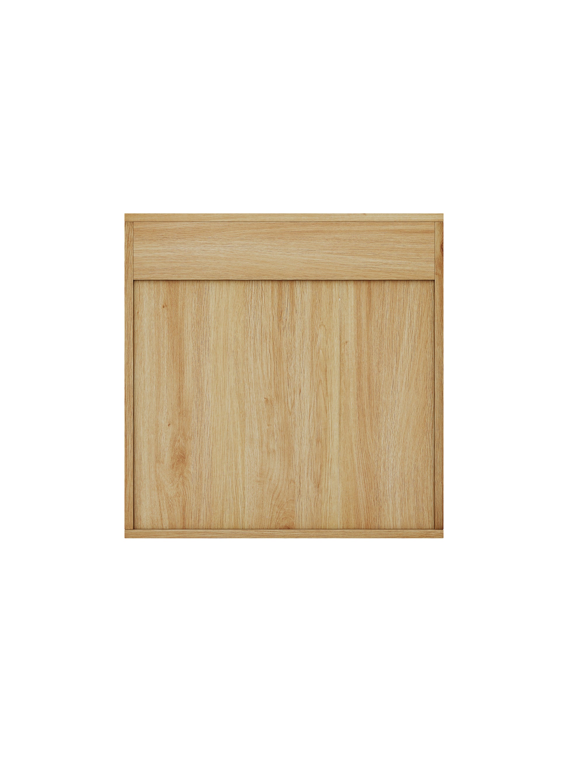 Wood Finish Wall Mounted Mirror Cabinet - Bathroom Storage