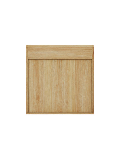 Wood Finish Wall Mounted Mirror Cabinet - Bathroom Storage