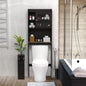 Modern Over The Toilet Space Saver Organization Wood Storage Cabinet for Home, Bathroom - Espresso