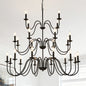 Farmhouse Chandelier, Black Metal Chandeliers  Light Fixtures Industrial for High Ceiling Living Dining Room Foyer. Adjustable Height-E12