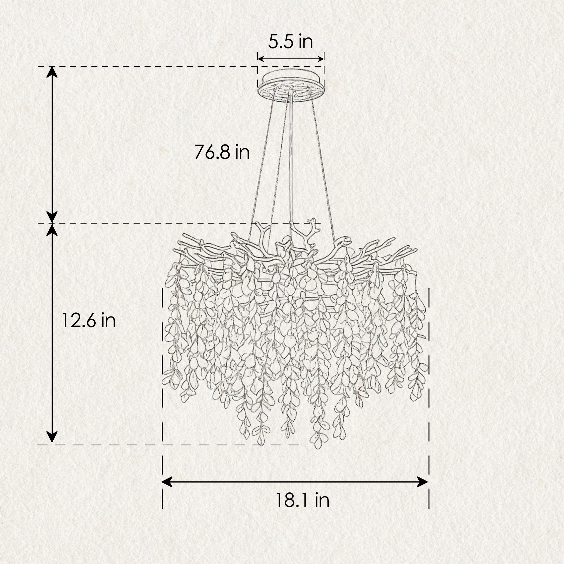 Gold Crystal Chandelier - Modern Farmhouse Lighting for Dining Rooms
