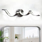 Modern LED Bathroom Vanity Lights, 24inch Dimmable Black Bathroom Lighting Fixture Over Mirror 15W Spiral Design LED Wall Light Fixtures--SN