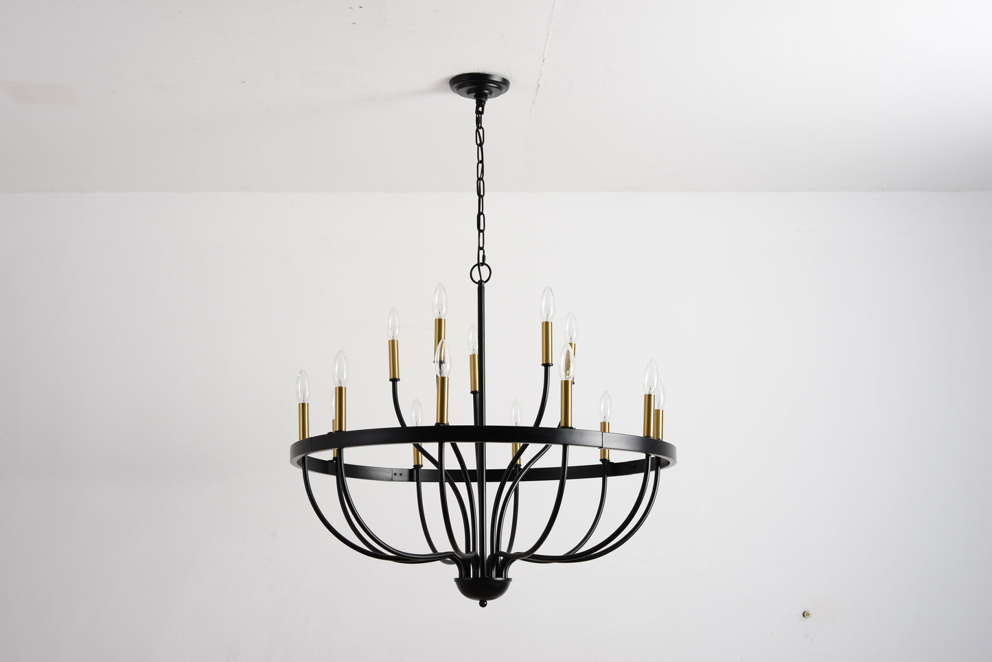 Industrial Gold+Black Chandelier - Dining Room Lighting