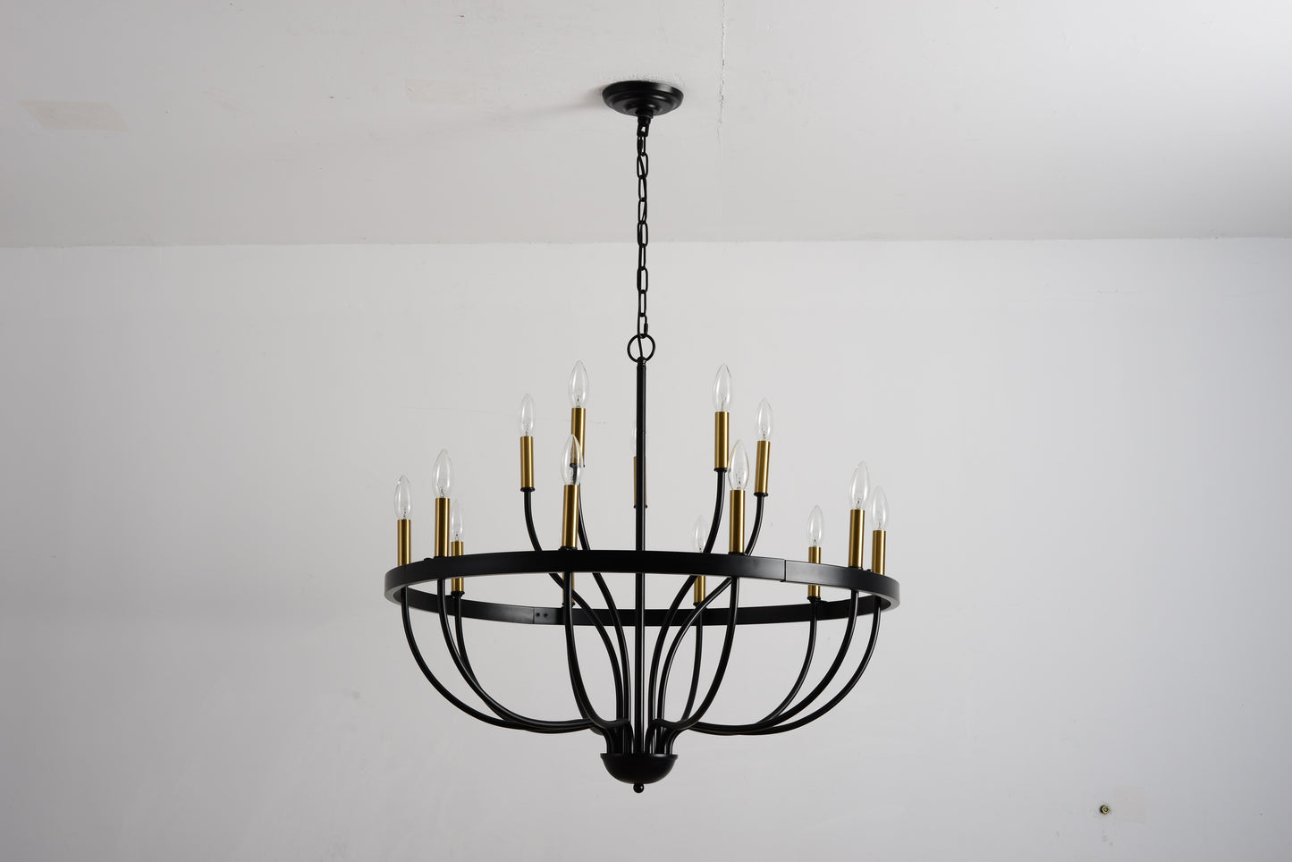 Industrial Gold+Black Chandelier - Dining Room Lighting