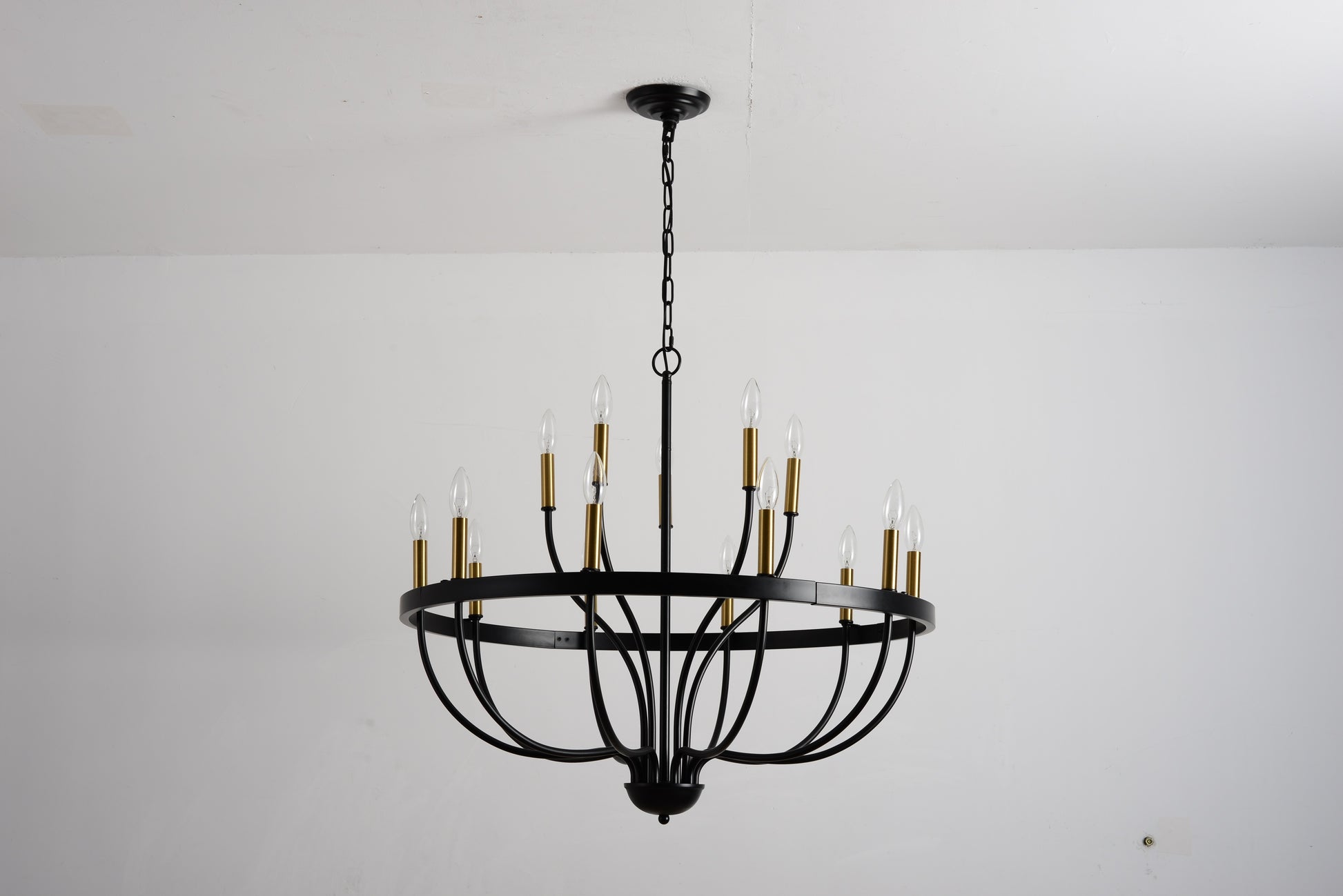 Industrial Gold+Black Chandelier - Dining Room Lighting