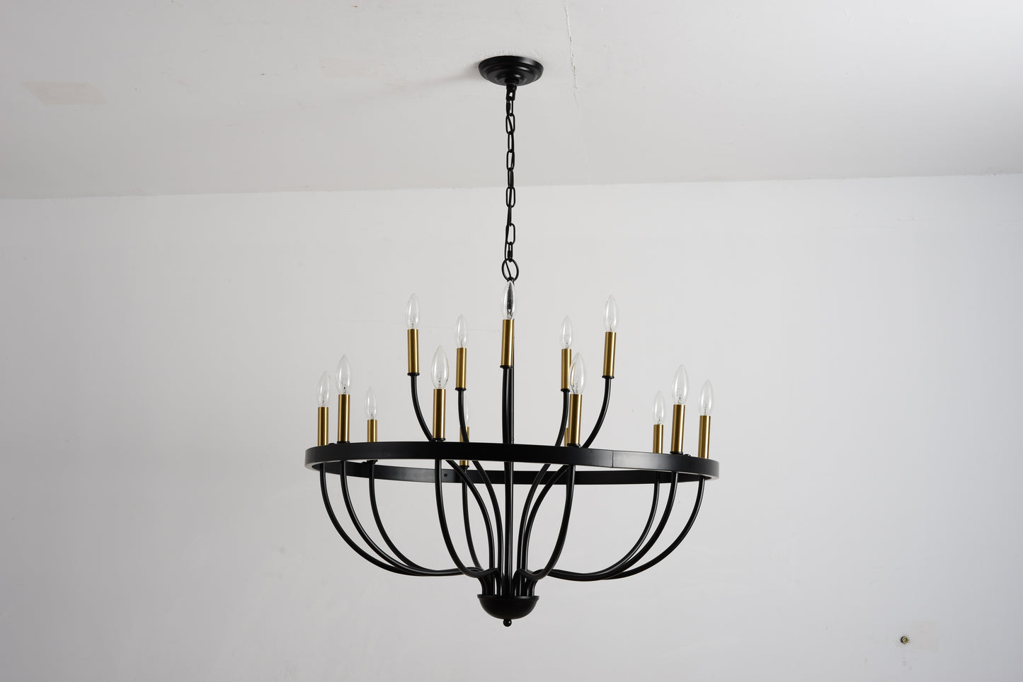 Industrial Gold+Black Chandelier - Dining Room Lighting