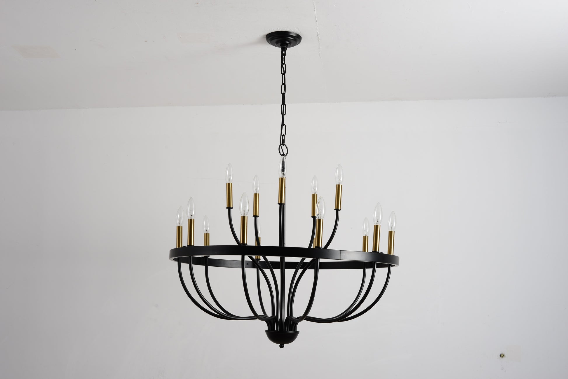 Industrial Gold+Black Chandelier - Dining Room Lighting