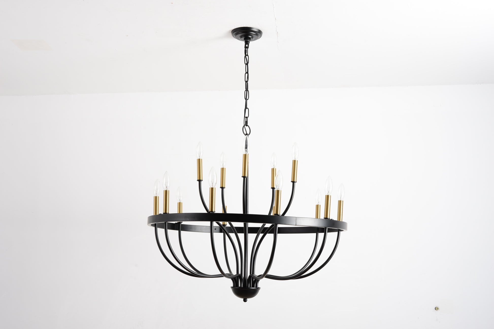 Industrial Gold+Black Chandelier - Dining Room Lighting
