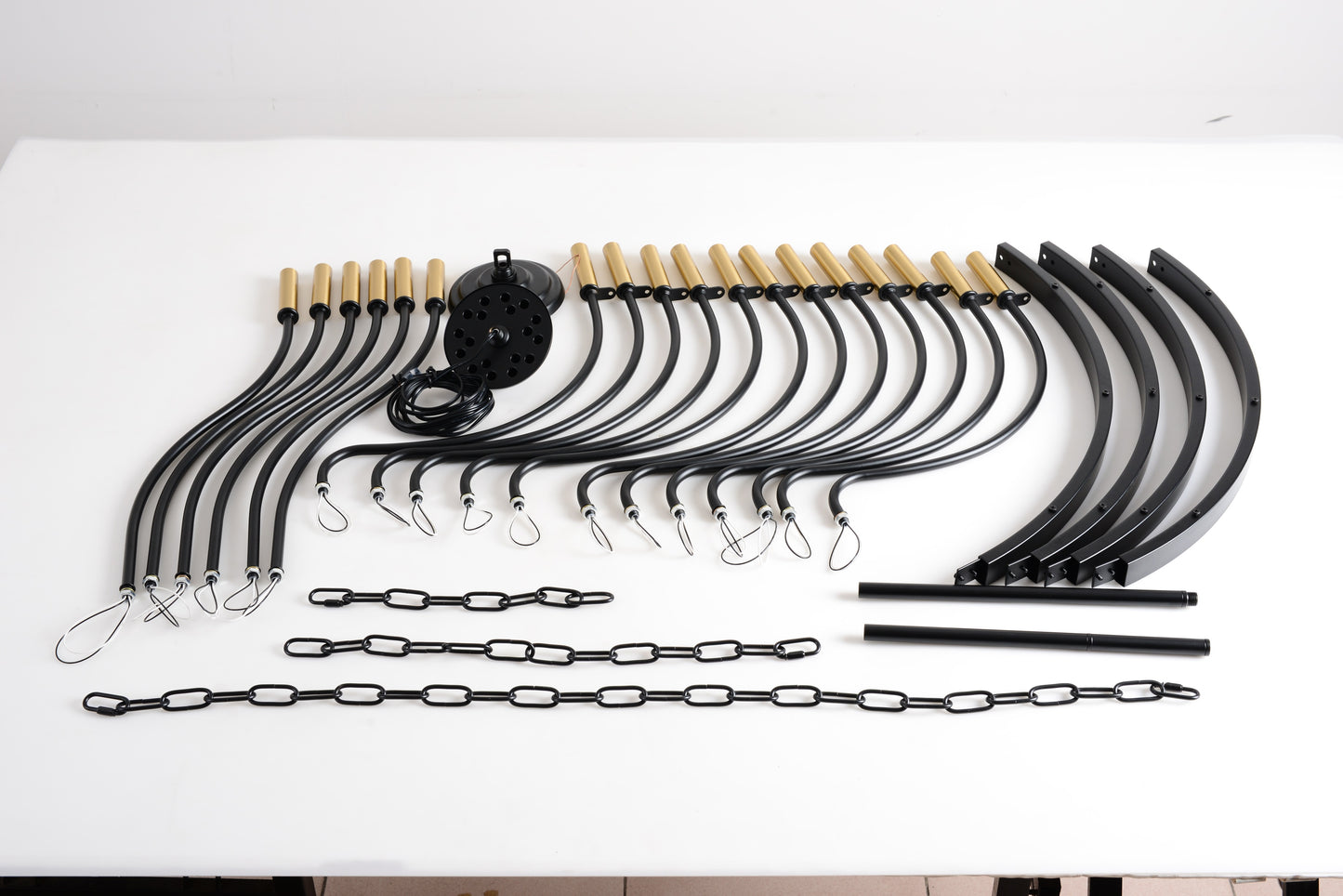 Industrial Gold+Black Chandelier - Dining Room Lighting