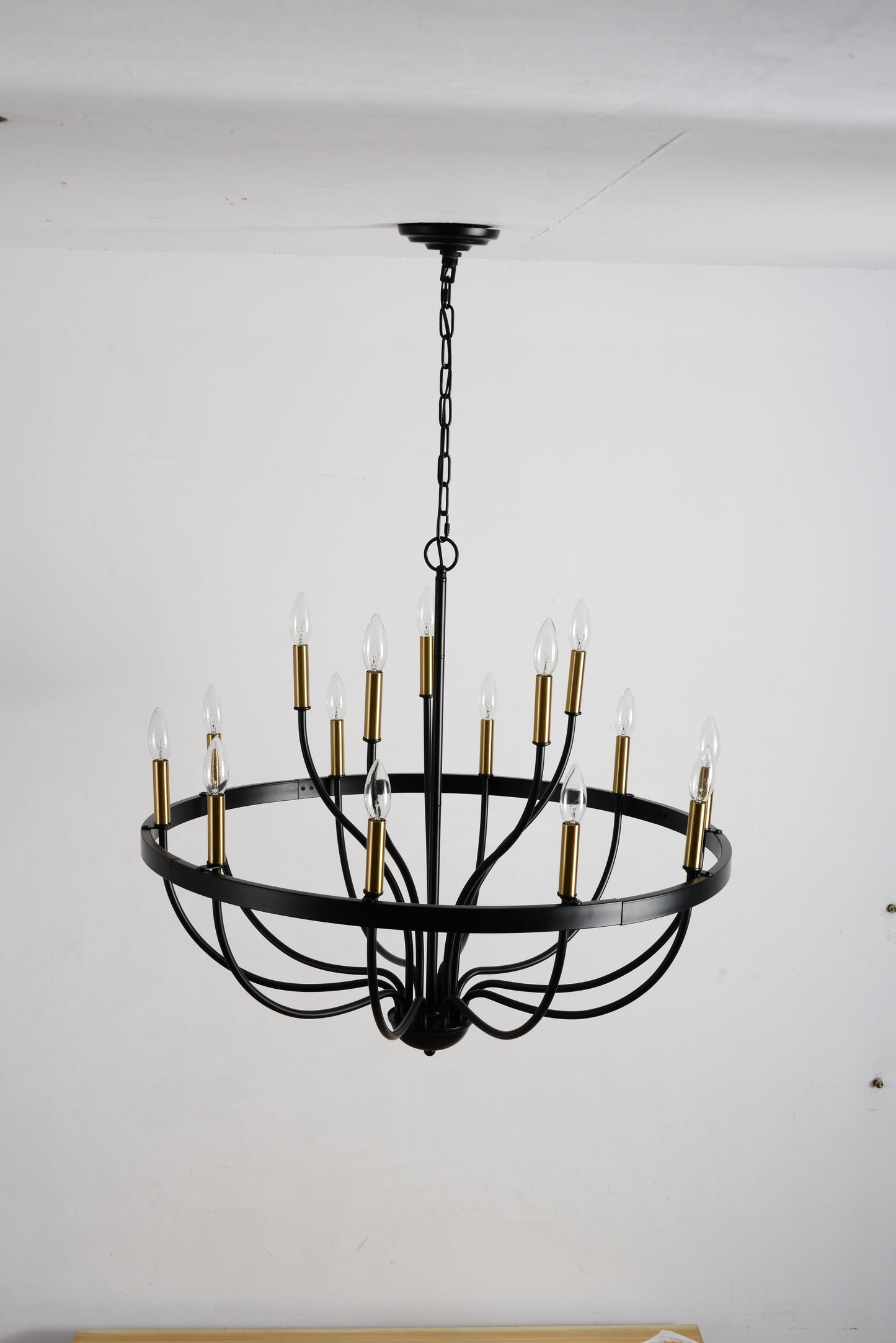 Industrial Gold+Black Chandelier - Dining Room Lighting
