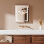 LED Lighted Bathroom Medicine Cabinet with Mirror, 24" W x 30" H, Tempered Glass, Dimmable, Anti-Fog, Adjustable Shelves