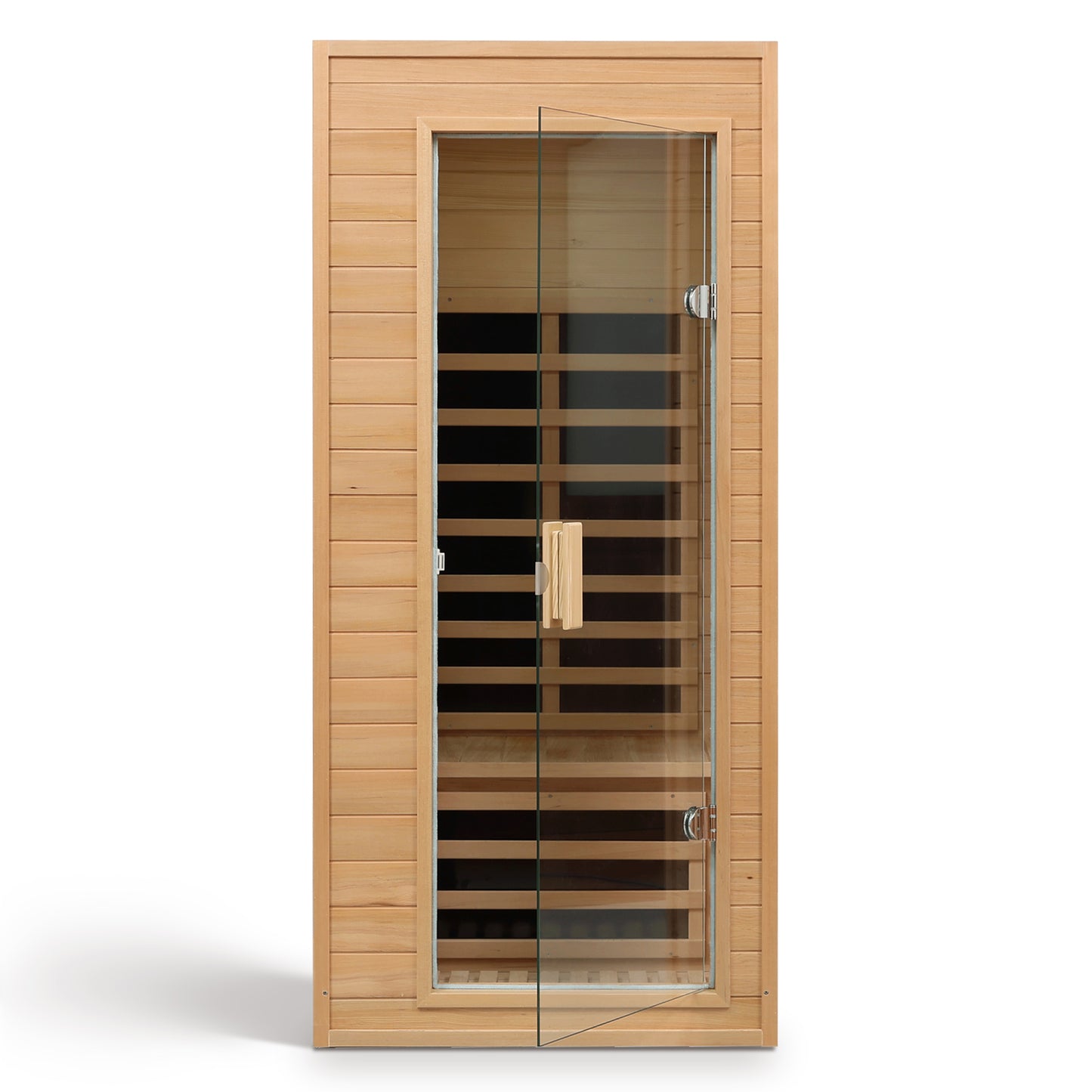 One Person Far Infrared Sauna Room - Natural Wood & Metal
