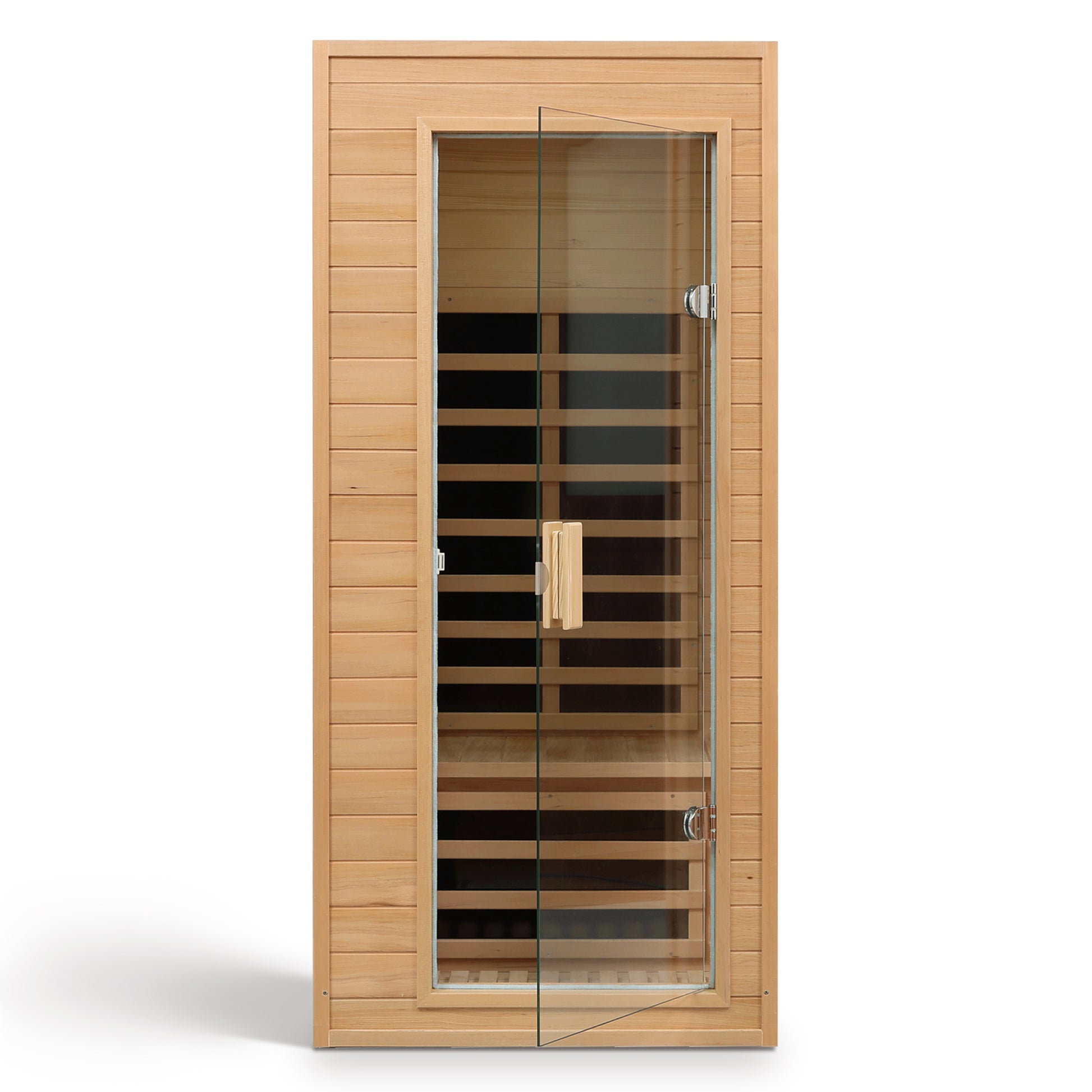 One Person Far Infrared Sauna Room - Natural Wood & Metal
