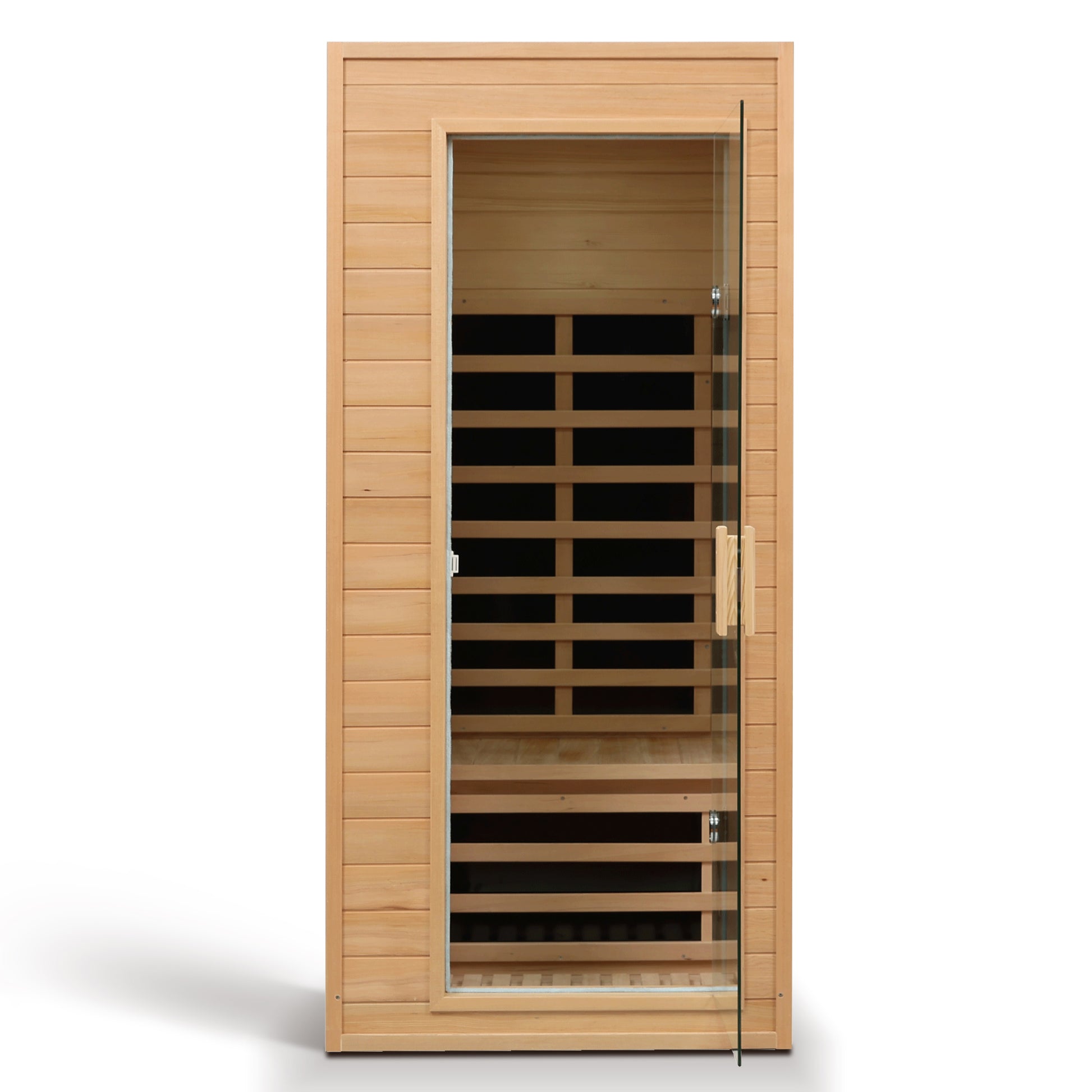 One Person Far Infrared Sauna Room - Natural Wood & Metal