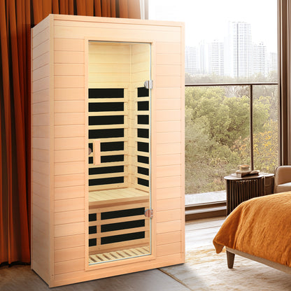 Two Person Far Infrared Sauna Room - Natural Wood