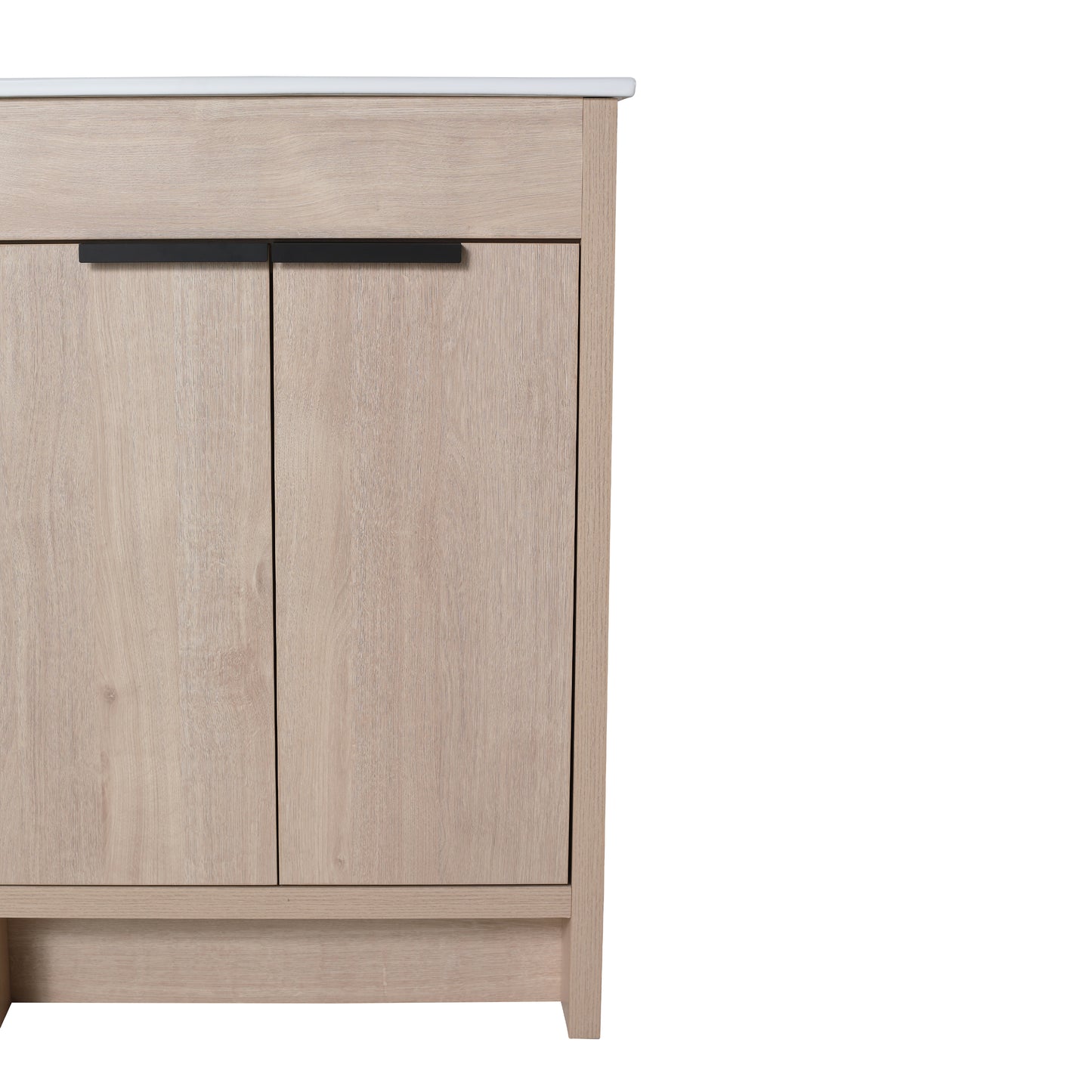 24" Freestanding Bathroom Vanity - Plain Light Oak Plywood