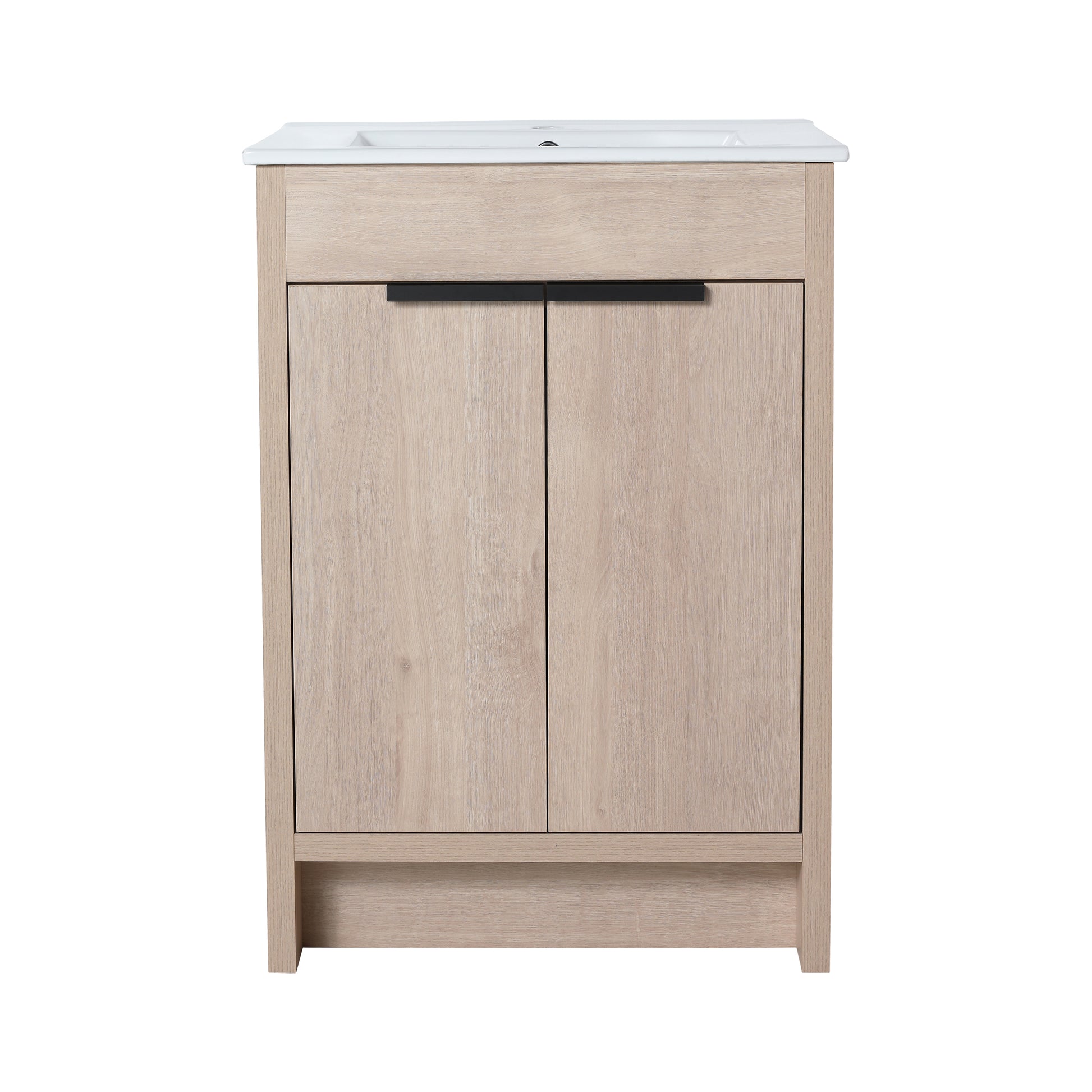 24"(23-1/4") Freestanding Bathroom Vanity with 2 Soft-Close Cabinet Doors ((KD-PACKING),Only Vanity without Top