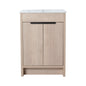 24"(23-1/4") Freestanding Bathroom Vanity with 2 Soft-Close Cabinet Doors ((KD-PACKING),Only Vanity without Top